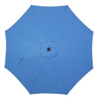 Sekey 9ft/2.7m Outdoor Umbrella blue,Patio Umbrella Market Umbrella with tilt and crank,100% polyster，UV 50+   